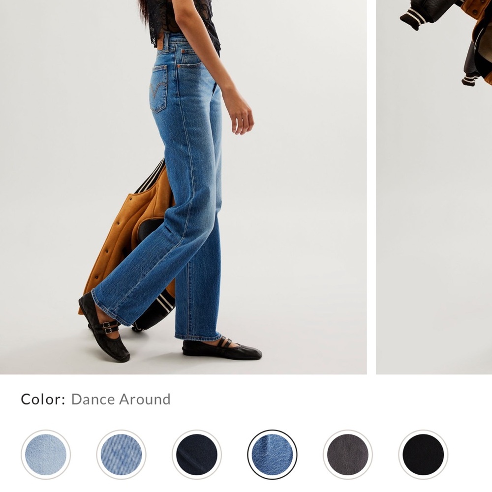 Levi’s Ribcage High Rise Blue Jeans - Picture 2 of 7